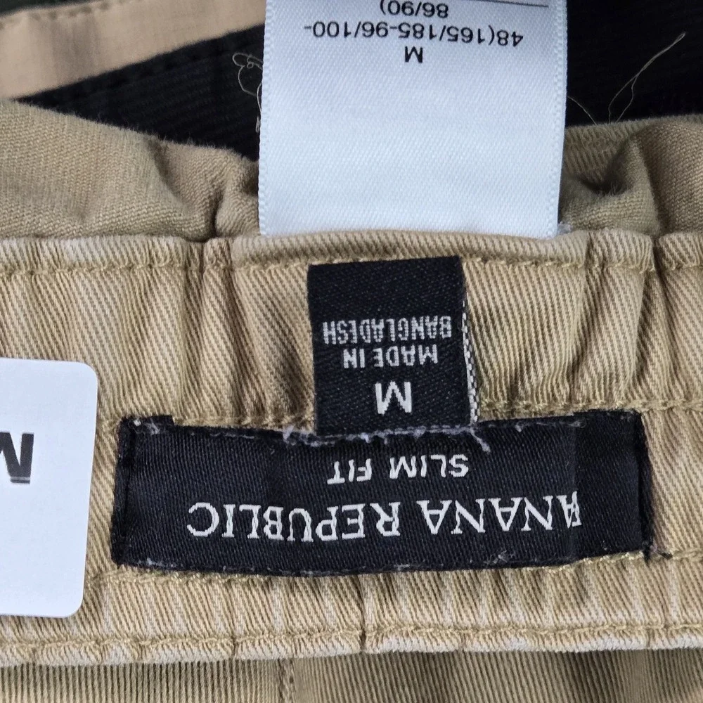 Banana Republic Men Pants M Khaki Chino Twill Chinos‎ Button Slim 28